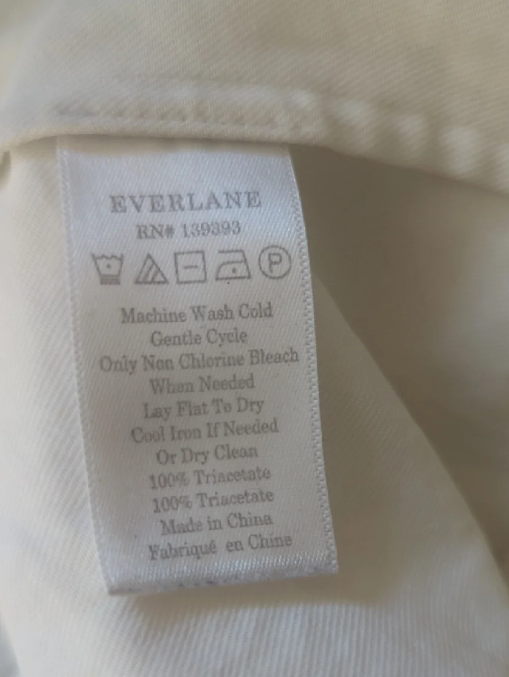 Everlane Go Weave Minimalist Cream Short-Sleeve Blouse - Picture 3 of 3